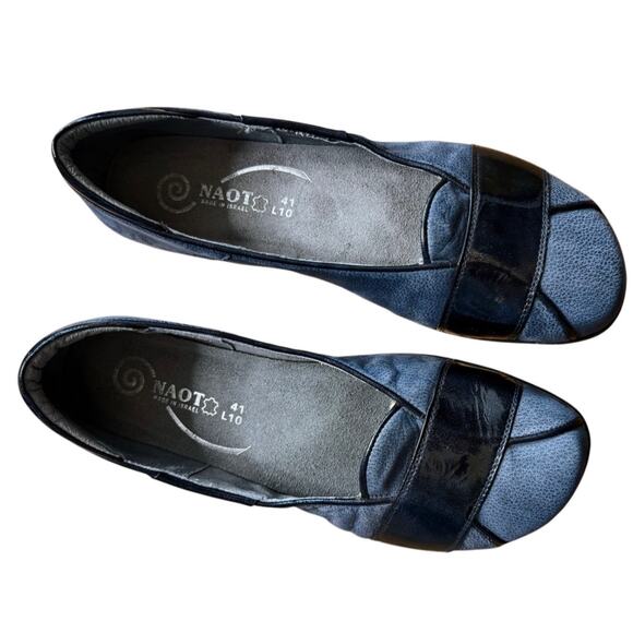 Naot Architect Indigo Blue Wave Shoes Ballet Flats Loafers EU 41 US 10-10.5 EUC - Picture 2 of 12